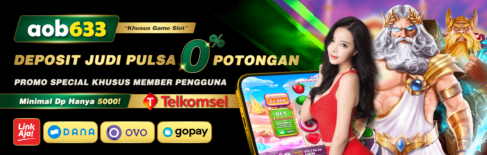 Deposit Judi Pulsa Tanpa Potongan AOB633