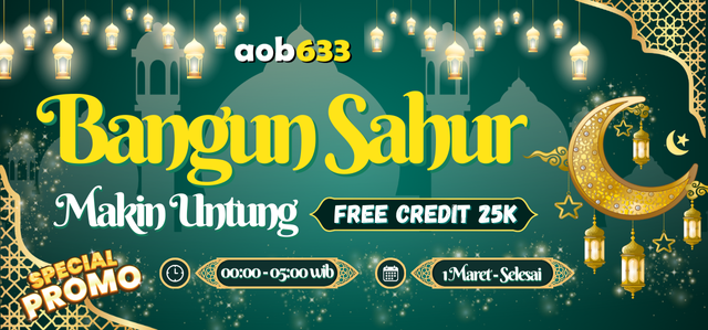 BONUS SPECIAL RAMADAN FREECREDIT 25K AOB633